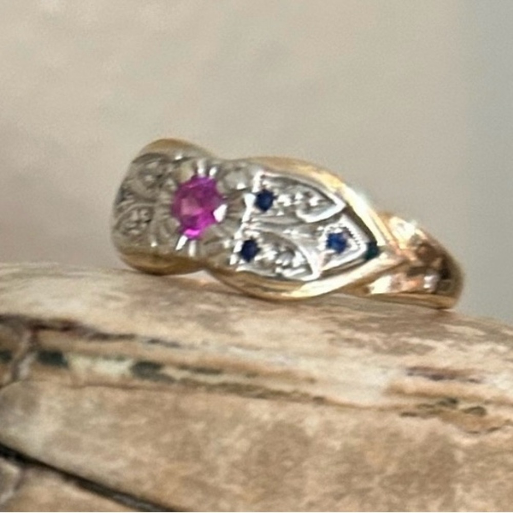 Vintage/Antique 14k Ruby and Sapphire